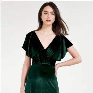 BHLDN Jenny Yoo Ellis Velvet Open Back Dress
